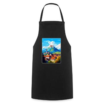 Ljubljana Slovenia Vintage Travel Poster Souvenir - Cooking Apron - black - Front - AI Model Male 185 dark (185cm)