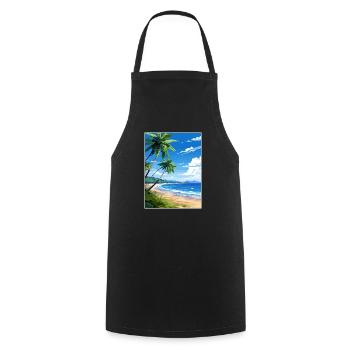 Osa Halbinsel Costa Rica Vintage Reiseposter WPA - Kochschürze - Schwarz - Vorne - AI Model Male 185 dark (185cm)