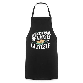 Biologiquement Optimisée pour la Sieste - Tablier de cuisine - noir - Devant - AI Model Male 185 dark (185cm)