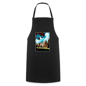 Anglesey Abbey Dekoration Vintage Reiseposter - Kochschürze - Schwarz - Vorne - AI Model Male 185 dark (185cm)