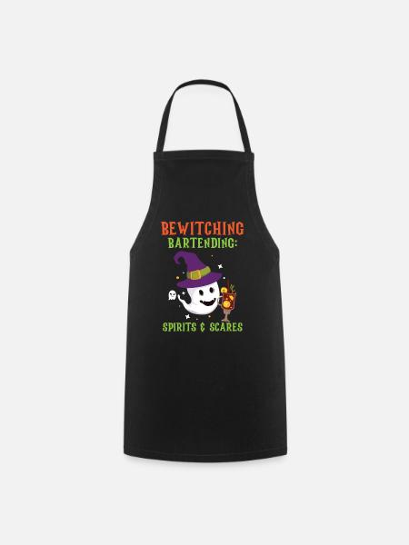 Verhexendes Bartending: Geister & Schreckgespenste - Kochschürze - Schwarz