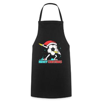 Merry Christmas Dabbing Fußball Jungen Weihnachten - Kochschürze - Schwarz - Vorne - AI Model Male 185 dark (185cm)