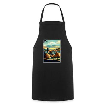 Tolles Malvern England Vintage Reiseposter WPA - Kochschürze - Schwarz - Vorne - AI Model Male 185 dark (185cm)