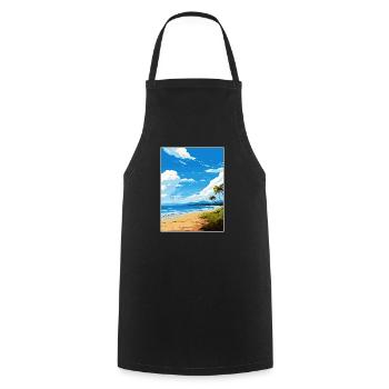 Nicoya Halbinsel Costa Rica Vintage Reiseposter - Kochschürze - Schwarz - Vorne - AI Model Male 185 dark (185cm)