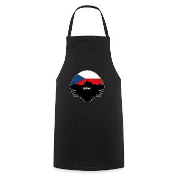 Brünn Tschechien Flagge Skyline Silhouette Reisen - Kochschürze - Schwarz - Vorne - AI Model Male 185 dark (185cm)