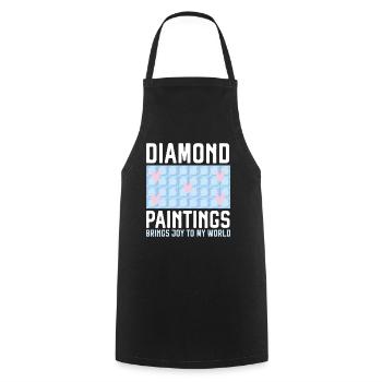 Diamantmalerei Handwerkszeug Diamantmaler - Kochschürze - Schwarz - Vorne - AI Model Male 185 dark (185cm)