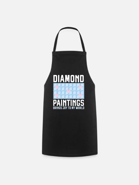 Diamantmalerei Handwerkszeug Diamantmaler - Kochschürze - Schwarz