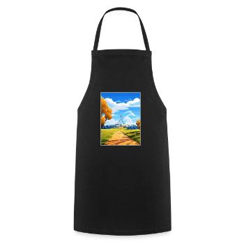 Canberra Australien Vintage Reiseposter Souvenir - Kochschürze - Schwarz - Vorne - AI Model Male 185 dark (185cm)