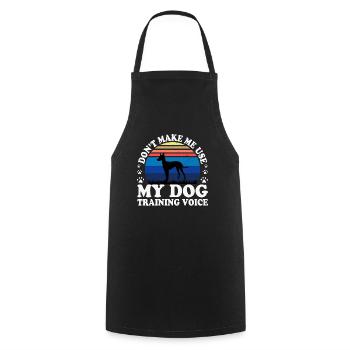 Cirneco Dell Etna Hund Liebe Silhouette Retro Sonnenuntergang - Kochschürze - Schwarz - Vorne - AI Model Male 185 dark (185cm)