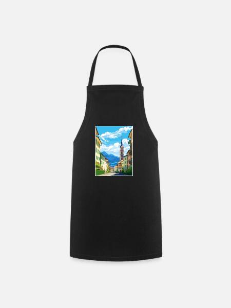Bozen Italien Vintage Reiseposter WPA Souvenir - Kochschürze - Schwarz