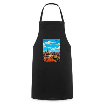 Adelaide Australien Vintage Reiseposter Souvenir - Kochschürze - Schwarz - Vorne - AI Model Male 185 dark (185cm)