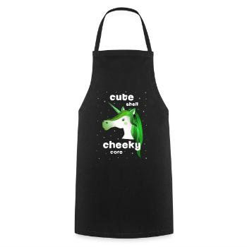 Green Unicorn Cute cheeky - Kochschürze - Schwarz - Vorne - AI Model Male 185 dark (185cm)