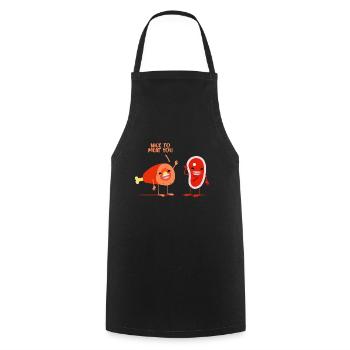 Saftiges Steak Fleischerhandwerk - Kochschürze - Schwarz - Vorne - AI Model Male 185 dark (185cm)