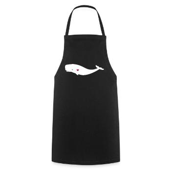 Wal weiss - Kochschürze - Schwarz - Vorne - AI Model Male 185 dark (185cm)