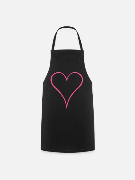 Herz Design neu Rosa - Kochschürze - Schwarz