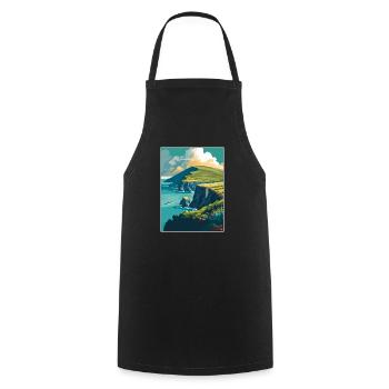 Dingle Halbinsel Irland Vintage Reiseposter WPA - Kochschürze - Schwarz - Vorne - AI Model Male 185 dark (185cm)