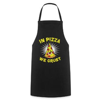 In Pizza Wir Kruste Pizza Liebhaber Italienisch Le - Kochschürze - Schwarz - Vorne - AI Model Male 185 dark (185cm)