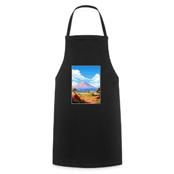 Teide Nationalpark Spanien Vintage Reiseposter - Kochschürze - Schwarz - Vorne - AI Model Male 185 dark (185cm)
