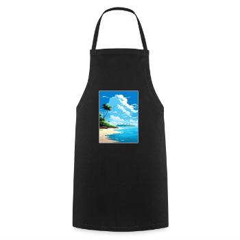Tortuga Insel Costa Rica Vintage Reiseposter - Kochschürze - Schwarz - Vorne - AI Model Male 185 dark (185cm)