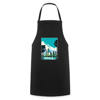 Oakland Kalifornien Vintage Reiseposter Souvenir - Kochschürze - Schwarz - Vorne - AI Model Male 185 dark (185cm)