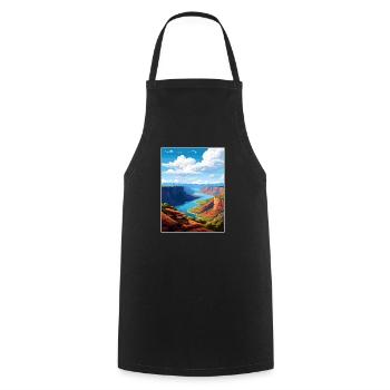 Flaming Gorge Utah Vintage Reiseposter Souvenir - Kochschürze - Schwarz - Vorne - AI Model Male 185 dark (185cm)