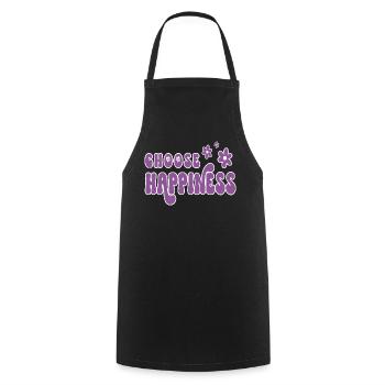 Choose Happiness - Kochschürze - Schwarz - Vorne - AI Model Male 185 dark (185cm)