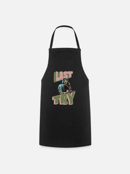 Last TRY Gamer Zombie - Kochschürze - Schwarz