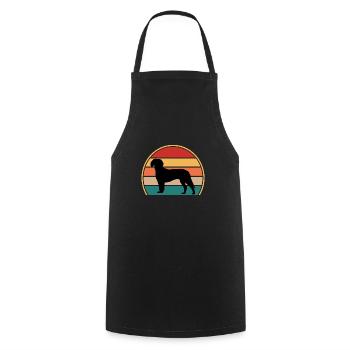 Deutsche Bracke Dog Love Silhouette Vintage Sunset - Kochschürze - Schwarz - Vorne - AI Model Male 185 dark (185cm)