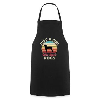 Hanover Hound Hund Lover Silhouette Vintage Sunset - Kochschürze - Schwarz - Vorne - AI Model Male 185 dark (185cm)
