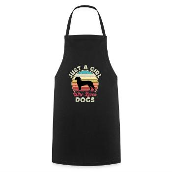 Deutsche Bracke Dog Love Silhouette Vintage Sunset - Kochschürze - Schwarz - Vorne - AI Model Male 185 dark (185cm)