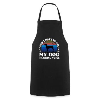 Dunker Hundeliebhaber Silhouette Vintage Sonnenuntergang - Kochschürze - Schwarz - Vorne - AI Model Male 185 dark (185cm)