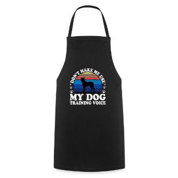 Cao Fila De Seo Miguel Hund Silhouette Retro Sonnenuntergang - Kochschürze - Schwarz - Vorne - AI Model Male 185 dark (185cm)