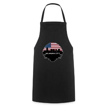Oklahoma City Oklahoma Usa Flagge Skyline Silhouette - Kochschürze - Schwarz - Vorne - AI Model Male 185 dark (185cm)