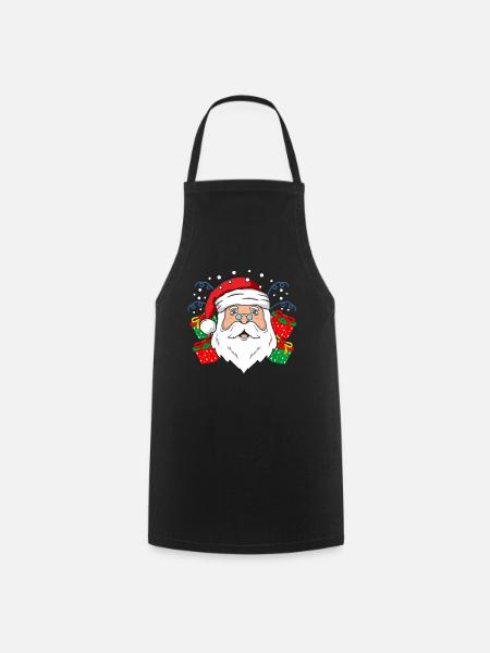 Santa Weihnachtsmann - Kochschürze - Schwarz