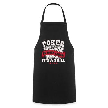 Poker Es ist kein Glück, sondern Geschicklichkeit - Kochschürze - Schwarz - Vorne - AI Model Male 185 dark (185cm)