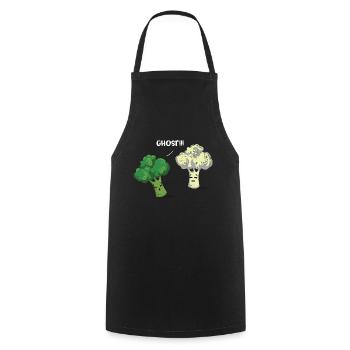 Knackfrischer Brokkoli Blumenkohl Salat - Kochschürze - Schwarz - Vorne - AI Model Male 185 dark (185cm)
