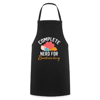 Kompletter Nerd für Beachcombing Muschel Beachcomb - Kochschürze - Schwarz - Vorne - AI Model Male 185 dark (185cm)