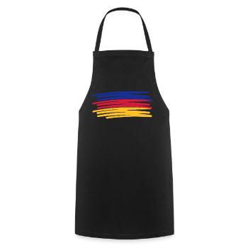 Sanitär Klima Heizung Farben Logo Zeichen - Kochschürze - Schwarz - Vorne - AI Model Male 185 dark (185cm)