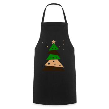 Tannenbaum - Kochschürze - Schwarz - Vorne - AI Model Male 185 dark (185cm)