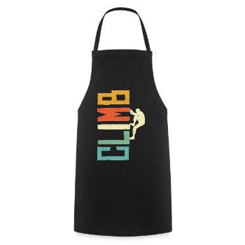 Bouldern Boulder Kletterer Klettern Bergsteiger - Kochschürze - Schwarz - Vorne - AI Model Male 185 dark (185cm)