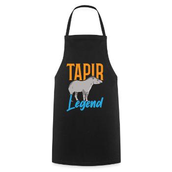 Tapir-Legende Wildtier Tierpfleger Tapirrific - Kochschürze - Schwarz - Vorne - AI Model Male 185 dark (185cm)