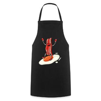 Baconholic Fleischliebhaber Bacon Eater Keto Ketog - Kochschürze - Schwarz - Vorne - AI Model Male 185 dark (185cm)