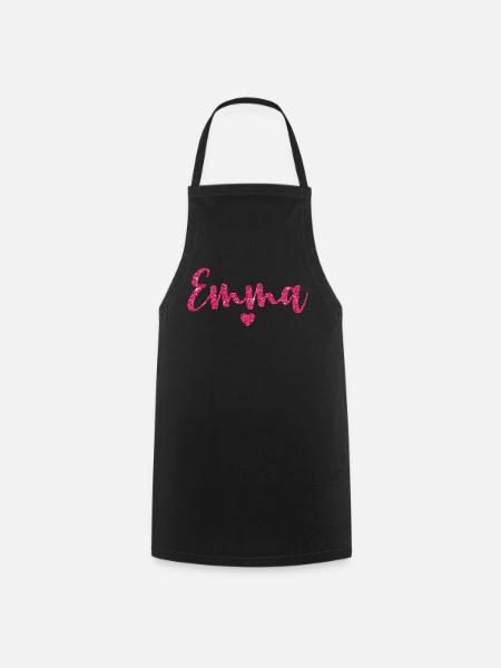 Emma Herz Pink - Kochschürze - Schwarz