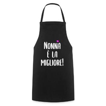 Nonna È La Migliore - Kochschürze - Schwarz - Vorne - AI Model Male 185 dark (185cm)