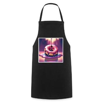 Donut 3 - Kochschürze - Schwarz - Vorne - AI Model Male 185 dark (185cm)