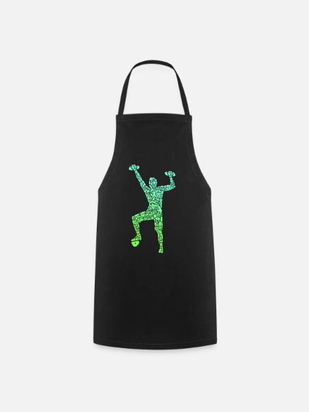 Klettern Symbole Jungen Bouldern Climbing - Kochschürze - Schwarz