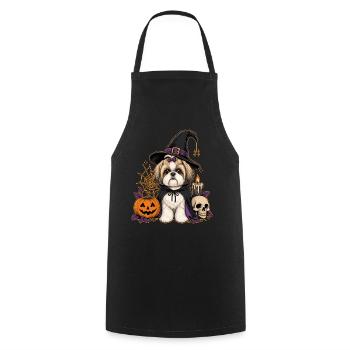 ShihTzu Halloween - Kochschürze - Schwarz - Vorne - AI Model Male 185 dark (185cm)