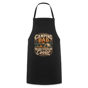 Camping Dad: Cooler als normaler Dad - Kochschürze - Schwarz - Vorne - AI Model Male 185 dark (185cm)