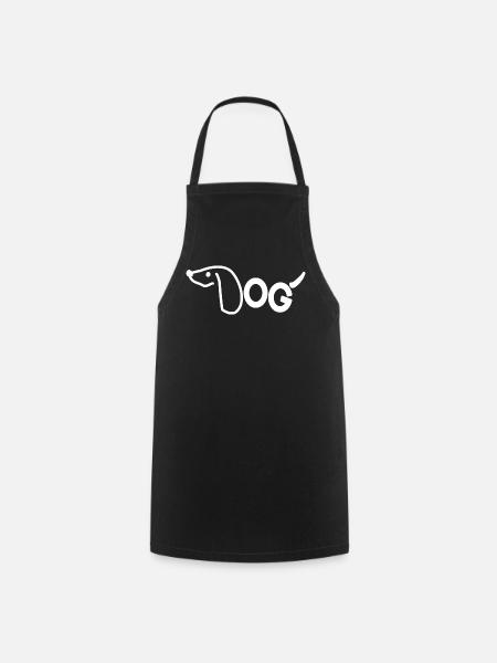 Hund Dackel Spruch - Kochschürze - Schwarz