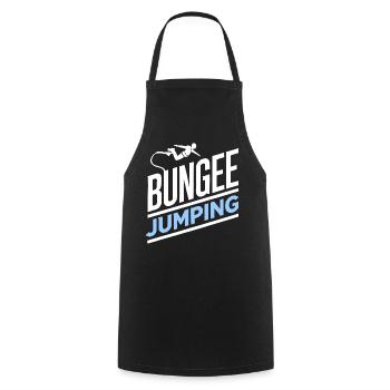  Bungee Jumper Geschenkidee, Bungy Jumps, Bungee - Kochschürze - Schwarz - Vorne - AI Model Male 185 dark (185cm)